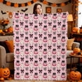 thumbnail image 4 of OutmaxHome Halloween Theme Print Throw Blanket, 78.7x59.1 Inch Soft Lightweight Comfortable Blanket, for Bedroom Livingroom Sofa Holiday Party, 4 of 6
