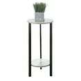 thumbnail image 4 of Graystone 31" Plant Stand in Gray Faux Birch Wood and Black Metal Frame, 4 of 6