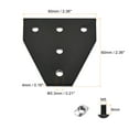 thumbnail image 2 of Uxcell Corner Bracket Plate T Shape Joint Kits, Aluminum Profile with T Nuts and Hex Socket Screws for Frame Structure 60x60mm, 2 of 6