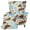 Blue Cow Print, variant on Qpednta Blue Flowers Wingback Chair Slipcovers, 2 PCS Wing Chair Slipcover with Separate Cushion, Elastic Non Slip Wingback Chair Protector Cover for Hotel
