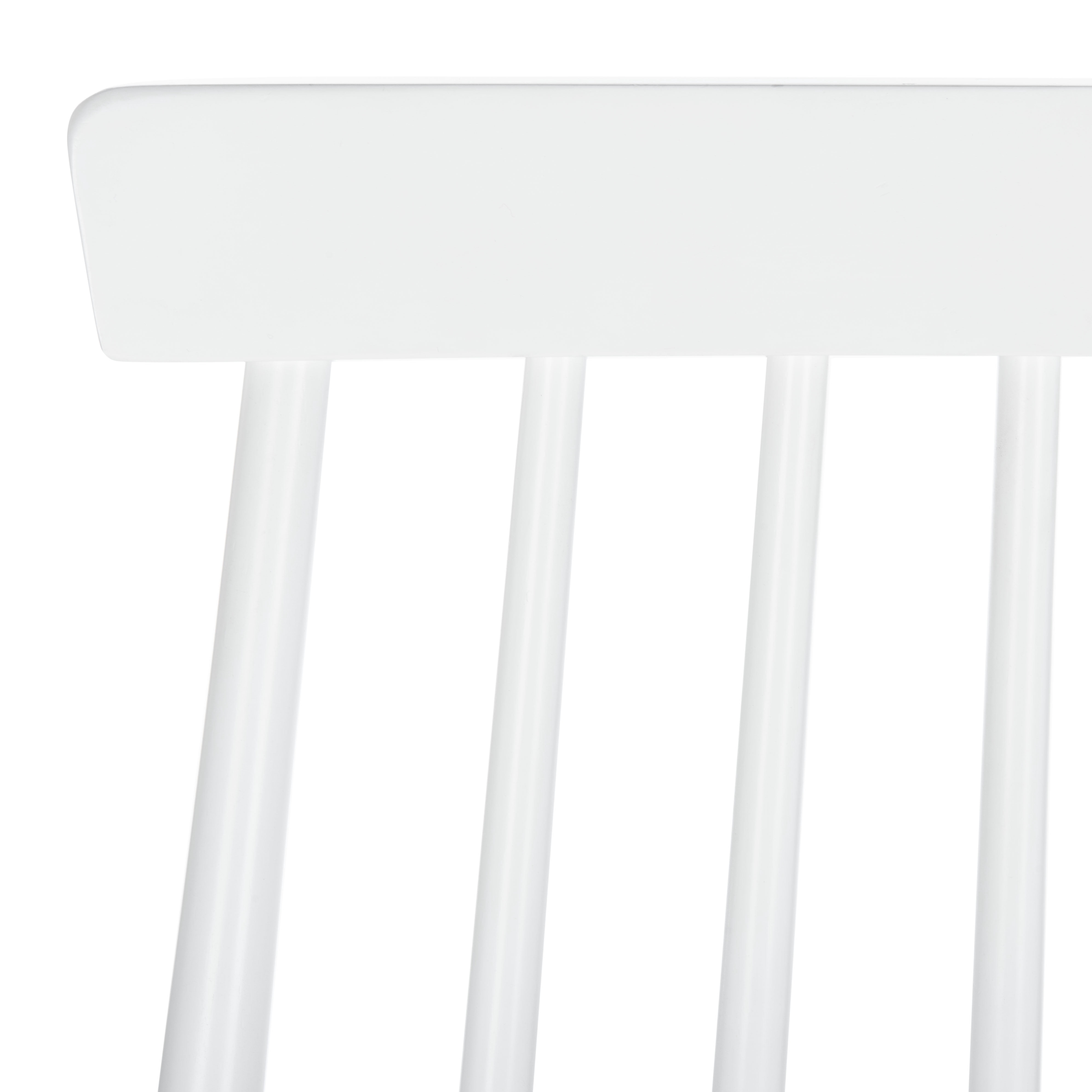 SAFAVIEH Beaufort Solid Spindle Back Bar Stool with Footrest, White