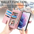 thumbnail image 2 of for Samsung Galaxy A42 5G Wallet Case, [Flower Embossed] Premium PU Leather Wallet Flip Protective Phone Case Cover with Card Slots and Stand with Wrist Strap for Samsung Galaxy A42 5G 6.6",Pink, 2 of 11