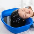 thumbnail image 3 of Yinanstore Bassin de Lavage de Cheveux pour Lit, avec Tuyau de Vidange Réglable - Bleu, 3 of 8