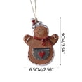 thumbnail image 3 of PONPRNGY 1Pc Gingerbread Man Ornaments for Christmas Tree, Gingerbread Christmas Decorations, Adorable Resin Figurines Decor for Tree, Home, office, Baking Party, 3 of 8