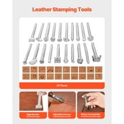 KFFKFF Leather Crafting Tool Set, 72 Piece Leatherwork Equipment with Compact Leather Carry Case, Carving, Punching, Sewing, Stamping, Smoothing Tools, Perfect for Novice DIY Hobbyists and Experts