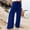 Blue, variant on Babysbule Pants for Women Fashion Womens Casual Elastic Loose Pants Straight Wide Leg Trousers Pants