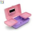 thumbnail image 4 of Caboodles Pretty in Petite Makeup Box, Two-Tone Pink on Lavender, Hard Plastic Organizer Box, 2 Swivel Trays, Fashion Mirror, Secure Latch for Safe Travel, 4 of 4