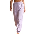 thumbnail image 2 of Lounge Jogger Pants for WomenElastic High Waist Drawstring Lightweight Long Pants Solid Color Versatile Casual Sports Pants with Pockets, 2 of 6