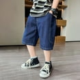 thumbnail image 2 of JFOPQVSM Boy's Jean Shorts Baggy Elastic Waist Distressed Denim Shorts Ripped Frayed Hem Fashion Casual Summer Jorts (1-8Y), 2 of 5