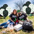 thumbnail image 2 of PMU Balloons PartyTex 11in Premium White and Black with All-Over Print Green Leaves Pack of 12, 2 of 7