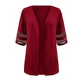 thumbnail image 4 of Jinhomg Women's Lightweight Cardigan Plus Size Comfy Half Sleeve Open Front Kimono Cardigans Casual Loose Cover Ups 2025 Flowy Beachwear Clearance Items for Women Red S, 4 of 6