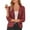 Wine, variant on Sparkly Blazer for Women Shiny Suit Jacket Trendy Ruched 3/4 Sleeve Notch Collar Open Front Cardigans Club Party Outerwear(Medium,Black)
