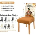 thumbnail image 5 of Thanksgiving Chair Covers Set of 6, Turkey & Pumpkin Festive Pastel Color Chairs Slipcover for Dining Room, Removable Washable Breathable Cover in The Kitchen Restaurant Holiday Decor, 5 of 6