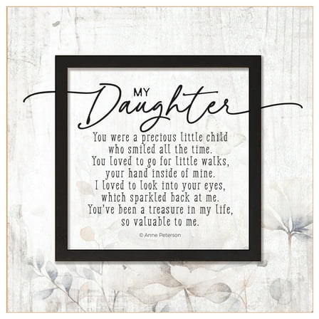 DEXSA My Daughter Wood Plaque - 6" x 6 1/8"