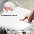 thumbnail image 5 of SUGIFT Modern Home Office Desk Chairs, Adjustable 360 °Swivel Chair Engineering Plastic Armless Swivel Computer Chair With Wheels for Living Room, Bed Room Office Hotel Dining Room and Transparent, 5 of 5