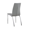 thumbnail image 4 of Milan Becker 5-piece Faux Leather and Metal Dining Set in Clear/Gray, 4 of 14
