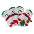 thumbnail image 2 of 4 piezas de cubiertos para fiesta de Navidad, vajilla, tenedor, cuchara, bolsa y funda Muñeco de nieve 1, 2 of 9