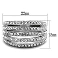 thumbnail image 3 of Silver Womens Ring Anillo Para Mujer Stainless Steel Ring with Top Grade Crystal Crotone, 3 of 4