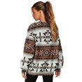 thumbnail image 2 of HELLHERO Aztec Print Sweatshirt for Women Casual Long Sleeve Sweatshirt Plus Size Fall Fashion Crewneck Pullover Tops Size XL, 2 of 7