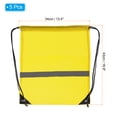 thumbnail image 2 of REGALWOVEN Polyester Drawstring Bag Reflective Cinch Sack for Gym Sports Yellow, 2 of 7