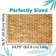 thumbnail image 7 of SlipX Solutions Non-Slip Bamboo Bath Mat, Wooden Bath & Shower Rug for Spa,  Sauna, Pool Area, Easy to Roll Up, Eco-Friendly, 24.75” x 16.5”, Natural Wood, 7 of 7