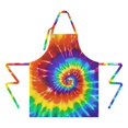 thumbnail image 2 of Colorful Tie Dye Pattern Apron-Garden Aprons for Women with Pockets-Cotton Linen Waterproof Kitchen Cooking Gardening Aprons Adjustable for Kitchen,Cooking,BBQ and Salon 33x27 Inch, 2 of 7
