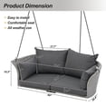 thumbnail image 2 of Spaco Patio Swing Chair, Outdoor Porch Canopy Swing with Sun-Resistant Material, Holds up to 500 LBS, 2 of 11