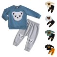 thumbnail image 5 of Gvdentm Toddler Boy Clothes 2T 3T 4T 5T 6T 7T Fall Outfits Baby Pullover & Pants Sets Kids Winter 2Pcs Sweatsuit(Black,6-7 Years), 5 of 9