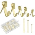 thumbnail image 1 of Ganchos para cuadros Ganchos para cuadros Colgador de marcos de cuadros 130 piezas Herramienta para colgar cuadros para pintar Espejo Bolsa Lienzo Pared y madera Con clavos Soporta, 1 of 4