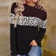 thumbnail image 1 of Puntoco mujeres manga larga hombro fuera del hombro correa cruzada Plaid Color bloque tops blusa túnica tops Puntoco Puntoco-5426, 1 of 6