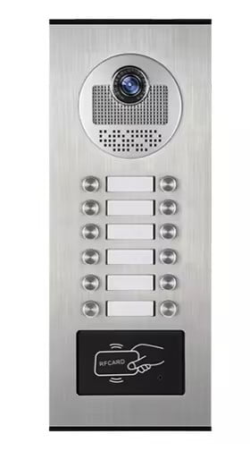 12unit 7inch wired video doorbell set,suitable for indoor and outdoor video