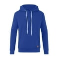 thumbnail image 3 of Glisme Sweatshirts For Men Couple Solid Color Hooded Sweatshirt With Pocket Long Sleeves Pullover Relaxed Top Blue, 3 of 3
