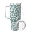 thumbnail image 2 of Lsque Floral Pattern 40 OZ Ice Bully Cup with Handle and Straw, Double Wall Stainless Steel Tumbler Travel Coffee Cup with Lid for Christmas Present, 2 of 8