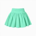 thumbnail image 4 of UAYOTSE Girls Skirts Elastic Flared Plain Tennis Skater Skirts with Built-in Shorts Kids Active Flowy Skorts,Sizes 13-14 Years, 4 of 5