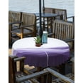 thumbnail image 2 of Fsddascl Purple Ombre Outdoor Tablecloth - 54 Inch Round Dining Table Cover, Summer Minimalist Ocean Waves Waterproof Outdoor Table Cloth with Umbrella Hole & Zipper for Picnic/Patio/Party, 2 of 7