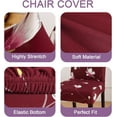 thumbnail image 3 of Dining Room Chair Covers Slipcovers Set of 6, Stretch Kitchen Chair Covers Washable Spandex Parsons Chair Slipcover, Removable Dining Seat Protector for Home or Party, 3 of 6