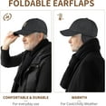 thumbnail image 3 of Winter for Men Outdoor Hat, Adjustable Warm Sport Golf Baseball Cap Hats Dad Caps Earflaps Thicken 55-60CM, 3 of 7