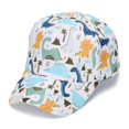 thumbnail image 7 of KPOPLK Kids Baseball Cap Adjustable Dinosaur Print Sun Hat Summer Toddler Boy Snapback Cap Sport Cap(2-6 Years,Light Yellow), 7 of 7