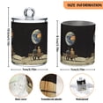 thumbnail image 5 of Yayeee 2 Pack Qtip Holder Bathroom Cotton Swab Canister with Lid Clear Dispenser Set, Sitting on The Moon, 5 of 6
