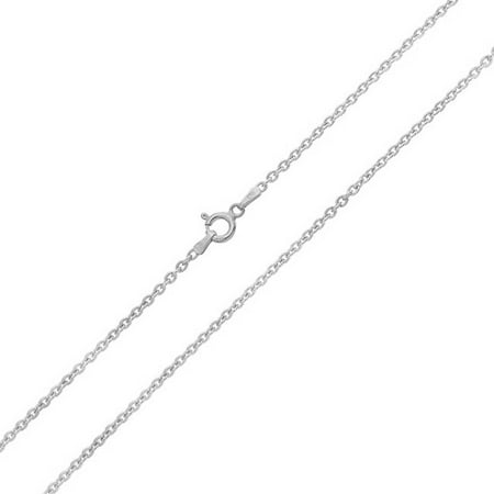 Thin Rolo Chain - Simple Basic Thin 1 MM 925 Sterling Silver Rolo Cable Chain Necklace For Women For Teen Made In Italy 16 18 20 24 Inch