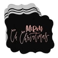 thumbnail image 3 of Inkdotpot Pack Of 100 Merry Christmas Paper Tags DIY Craft Bracket Shape Real Rose Gold Foil Hang Tags, 3 of 6