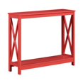 thumbnail image 2 of Convenience Concepts Table Console Oxford avec Étagère en Finition Bois Rose Corail, 2 of 5