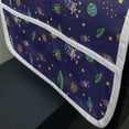 thumbnail image 3 of Space Microwave Oven Cover, Doodle Style Cartoon Rocket Astronaut and UFO Alien Life Forms Earth Heavenly Bodies, Water Resistant Organizer with Pockets Kitchen, 36" x 12", Multicolor, by Ambesonne, 3 of 4