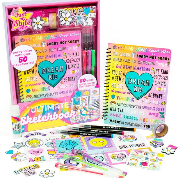 Just My Style Ultimate Sketchbook Kit for Kids, 80Pages Total