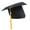Yellow, variant on Baberdicy Female Baberdicy Neutral Adult Child Graduation Cap, Black