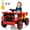 Red, variant on Accreate Kids 12V Electric Dump Truck Ride-On, Remote Control, Lift Bed, Dual Motors, LED Lights, Shovel, USB/BT Music, for Toddlers 3-8 Years, 66 lbs Capacity
