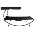 thumbnail image 4 of vidaXL Outdoor Double Chaise Lounge Patio Lounge Bed with Canopy and Pillows, 4 of 50