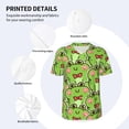 thumbnail image 5 of Fotbe Cute Green Frog Baseball Jersey Shirt for Men and Women, Casual Short Sleeves Button Down T-Shirt-X-Large, 5 of 9
