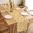 thumbnail image 3 of Yellow Beige Bee Table Runner 48 Inches Long Farmhouse Dress Scarves, Spring Floral Elegant Pastoral Flowers Dining Tablerunner for Coffee Table/Kitchen Island/Party Décor, 13" x 48", 3 of 8