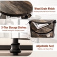 thumbnail image 3 of Table d'Appoint Ronde à 3 Niveaux / Table d'Appoint Style Ferme pour Salon et Chambre, 3 of 7